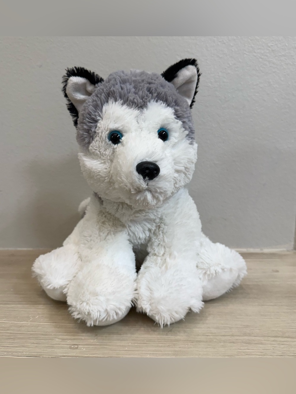Aurora kids Plush Husky Dog Toy - Gray and White stuffed animal